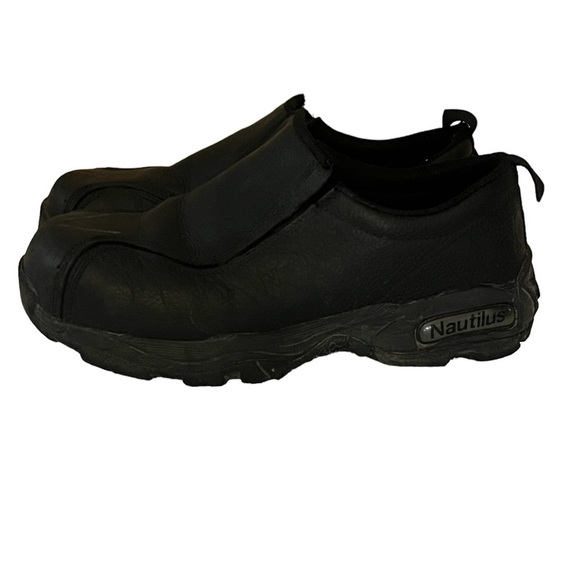 Nautilus Black Safety Steel Toe Shoes Sz 10M